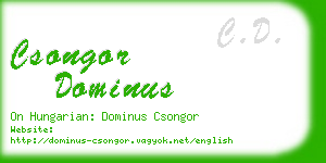 csongor dominus business card